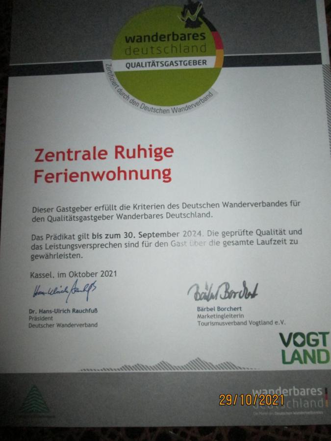 Zentrale-Ruhige Ferienwohnung Reichenbach im Vogtland Eksteriør billede